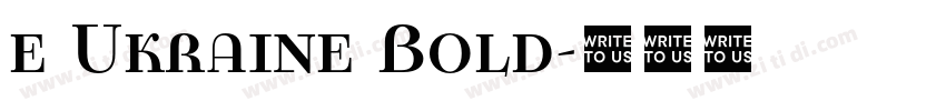 e Ukraine Bold字体转换